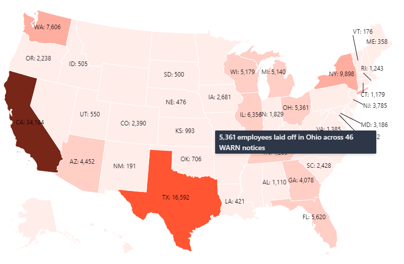 Layoffs in Ohio 2024.