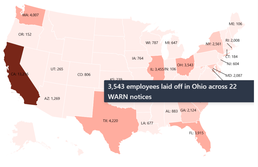 Layoffs in Ohio