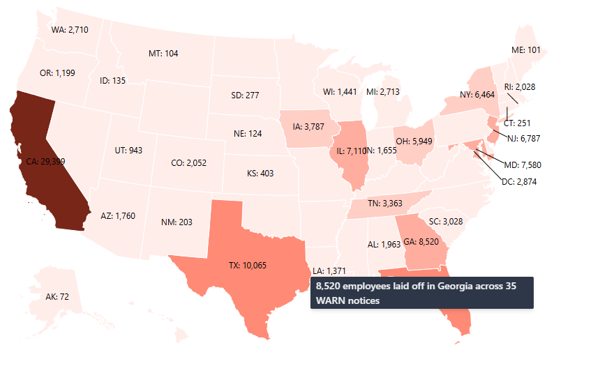 Layoffs in Georgia 2025.